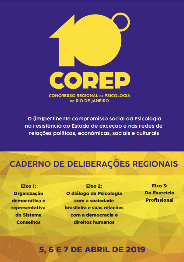 CADERNO DE DELIBERAÇÕES REGIONAIS/ corep 2019